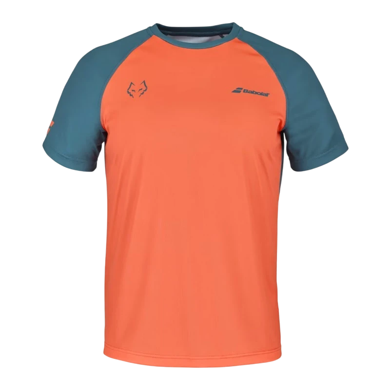 BABOLAT CREW NECK TEE LEBRON ORANGE/DARK BLUE