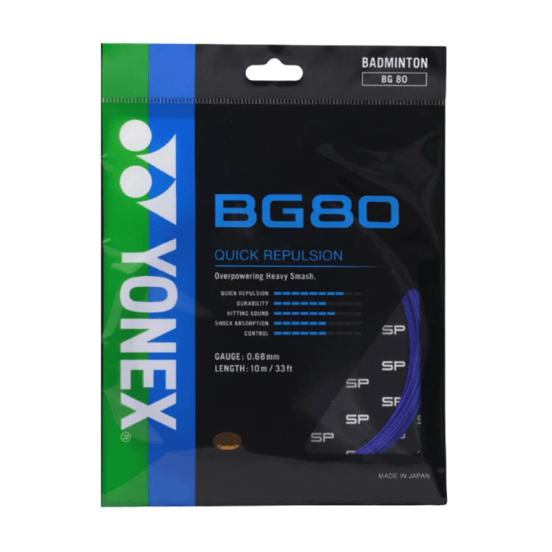 YONEX STRING BG80 ROYAL BLUE
