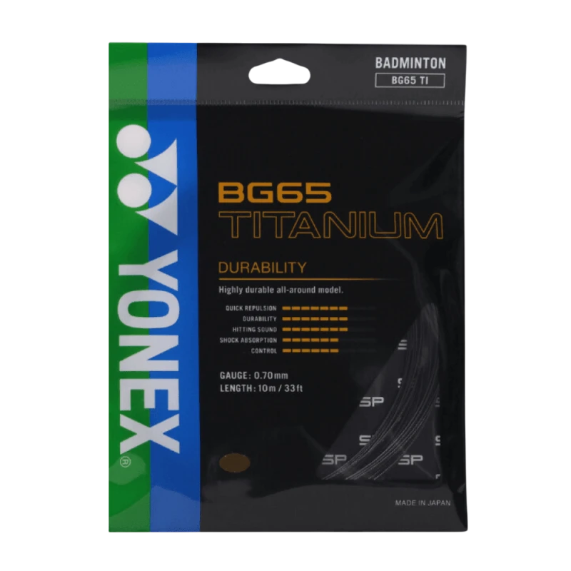 YONEX STRING BG65 TiTANIUM Black