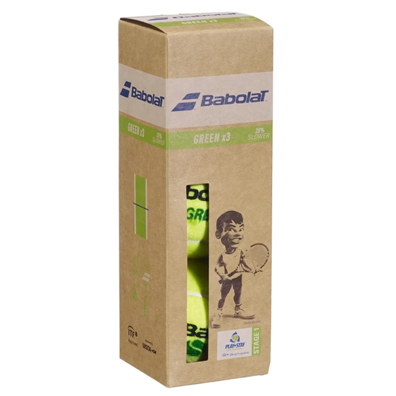 BABOLAT Tennis Balls Green x3 piece