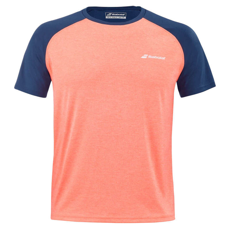BABOLAT PLAY CREW NECK TEE MEN FLUO STRIKE/ESTATE BLUE